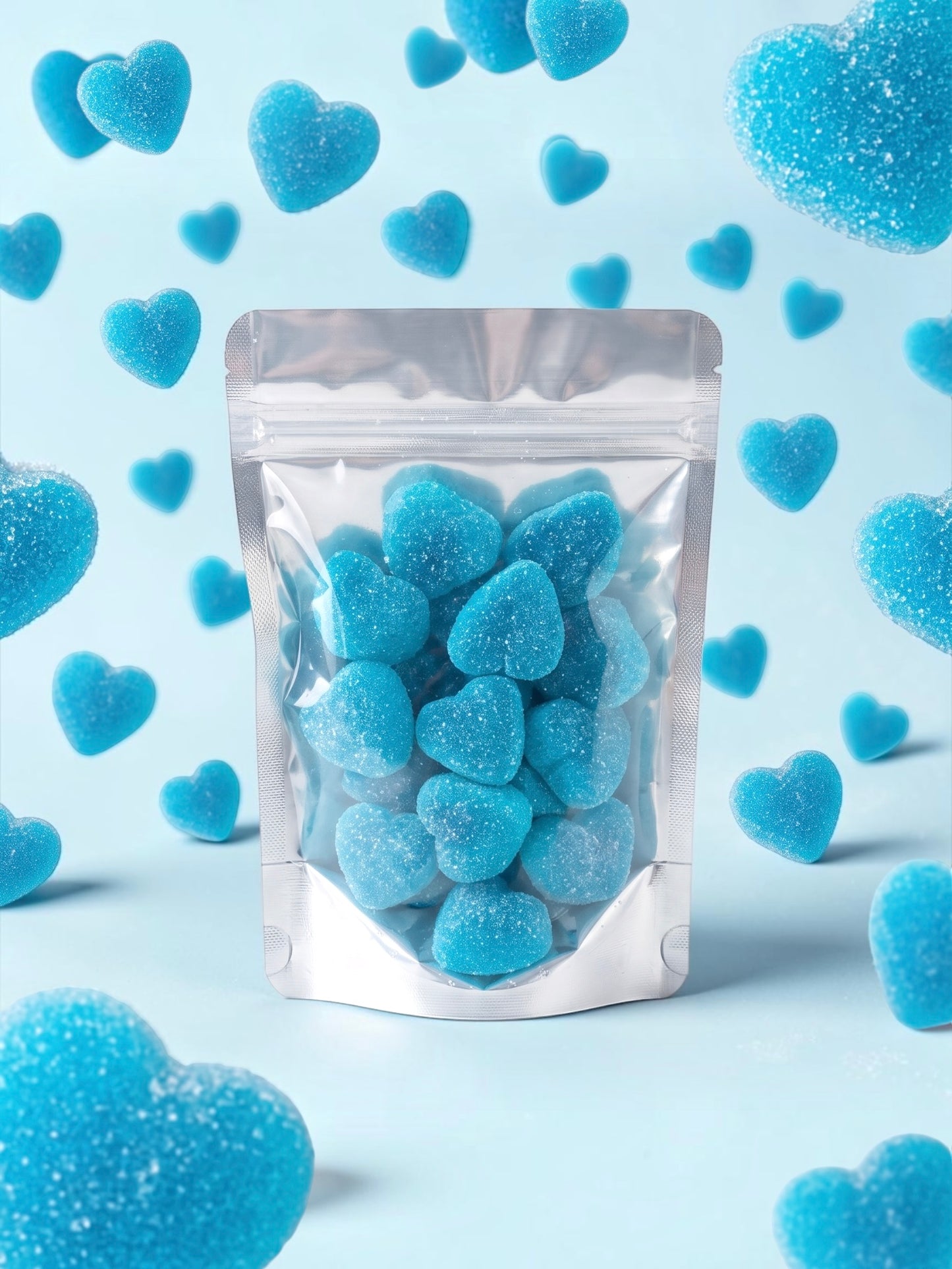 Sour Raspberry Hearts (150g)