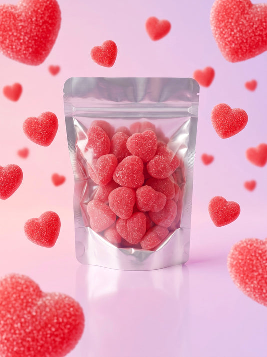 Sour Strawberry Hearts (150g)